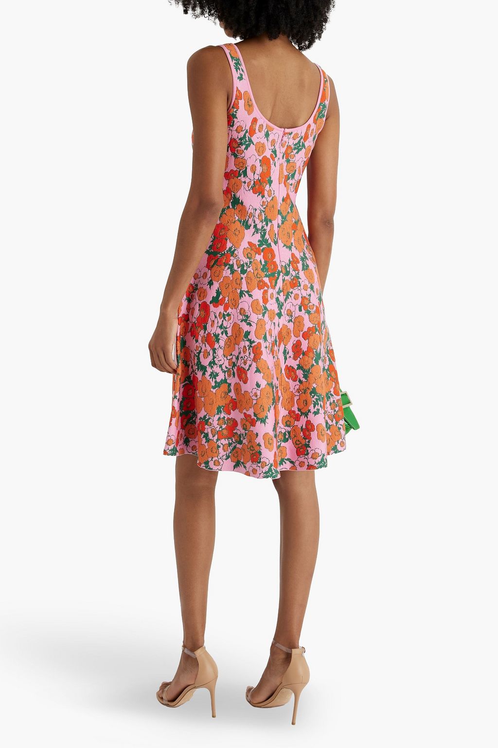 CAROLINA HERRERA Jacquard-knit silk-blend mini dress