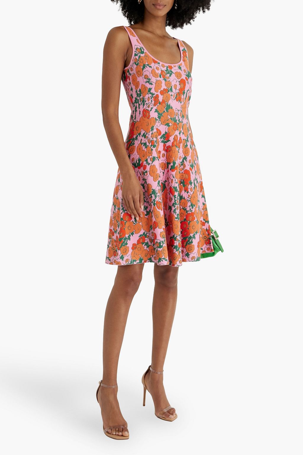 CAROLINA HERRERA Jacquard-knit silk-blend mini dress