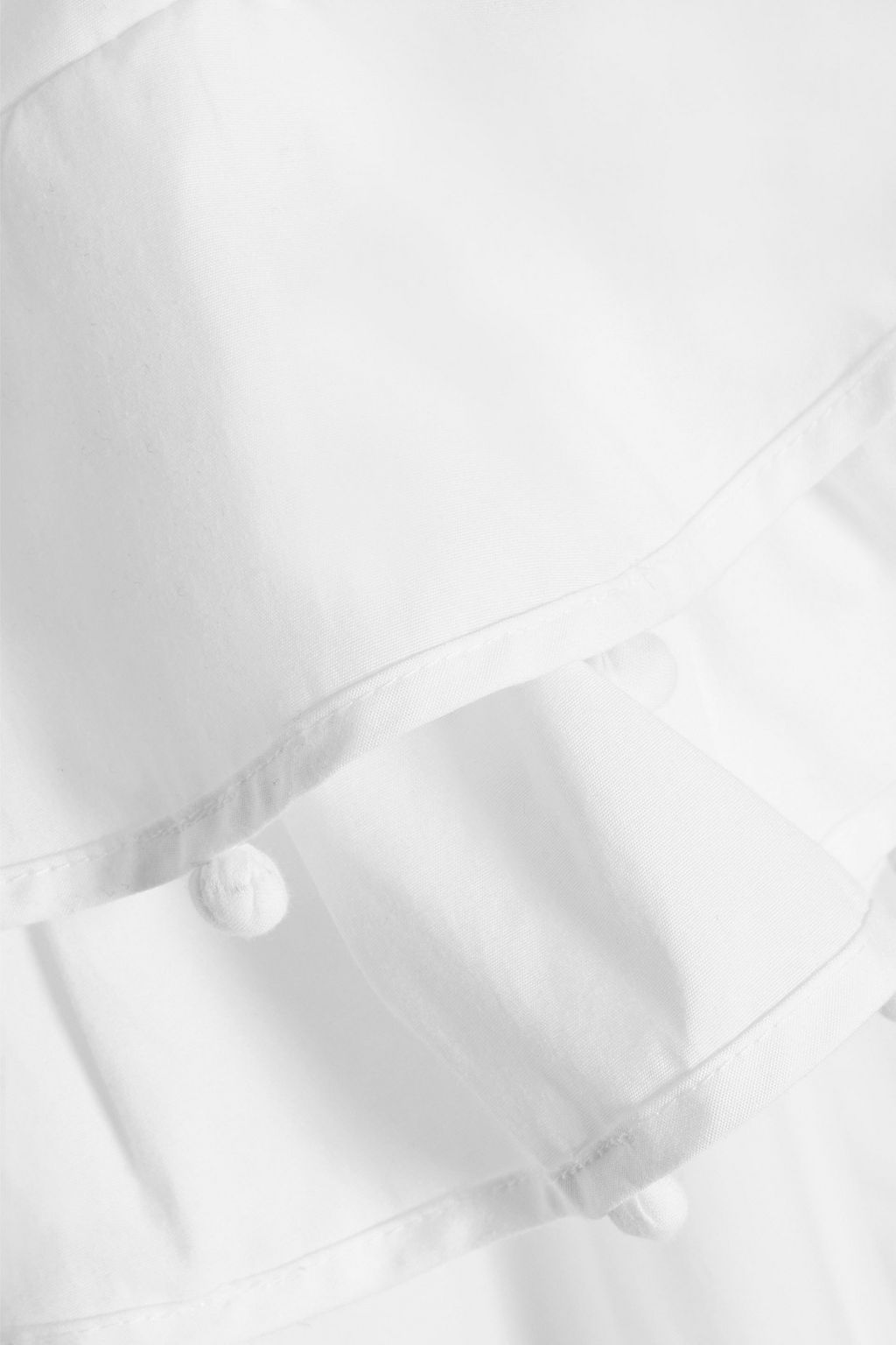 CAROLINA HERRERA Ruffled cotton-blend poplin midi shirt dress