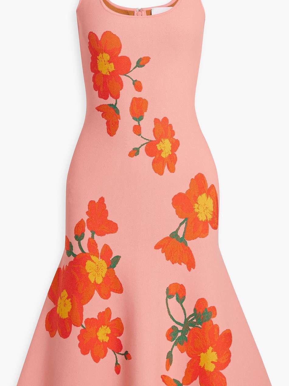 jacquard-knit dress