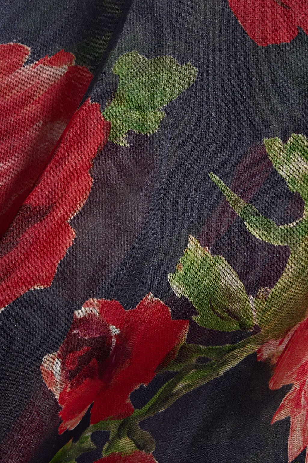CAROLINA HERRERA Bow-detailed floral-print silk-organza mini dress