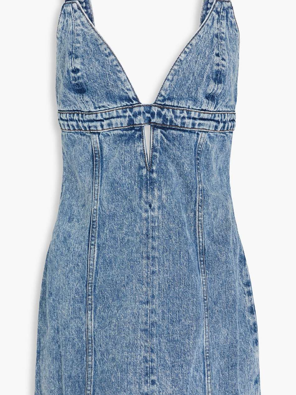 denim mini dress