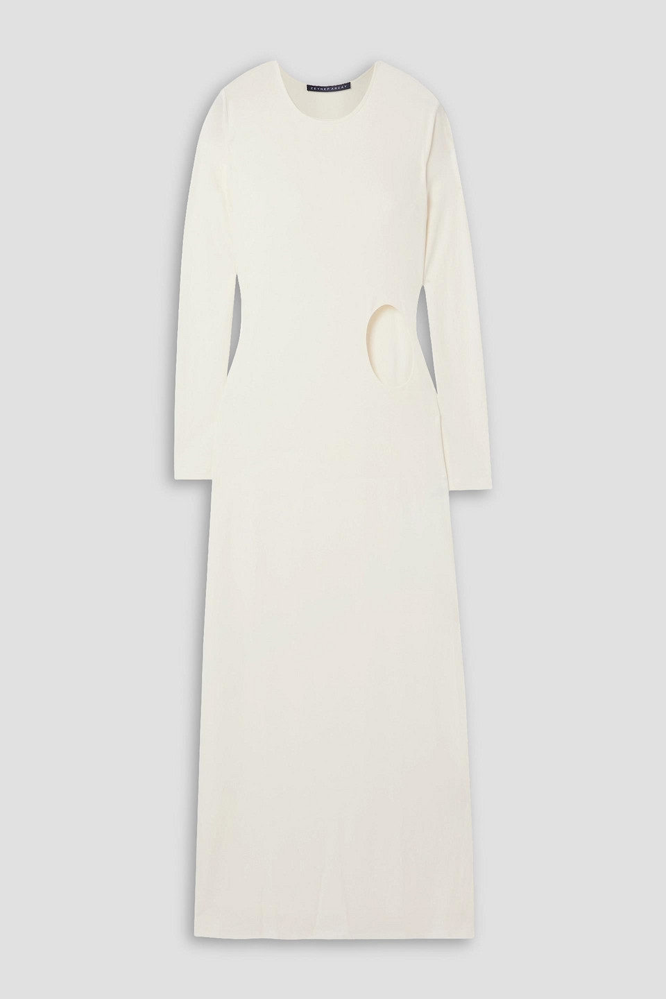 Zeynep Arcay Cutout Jersey Maxi Dress In Off-white