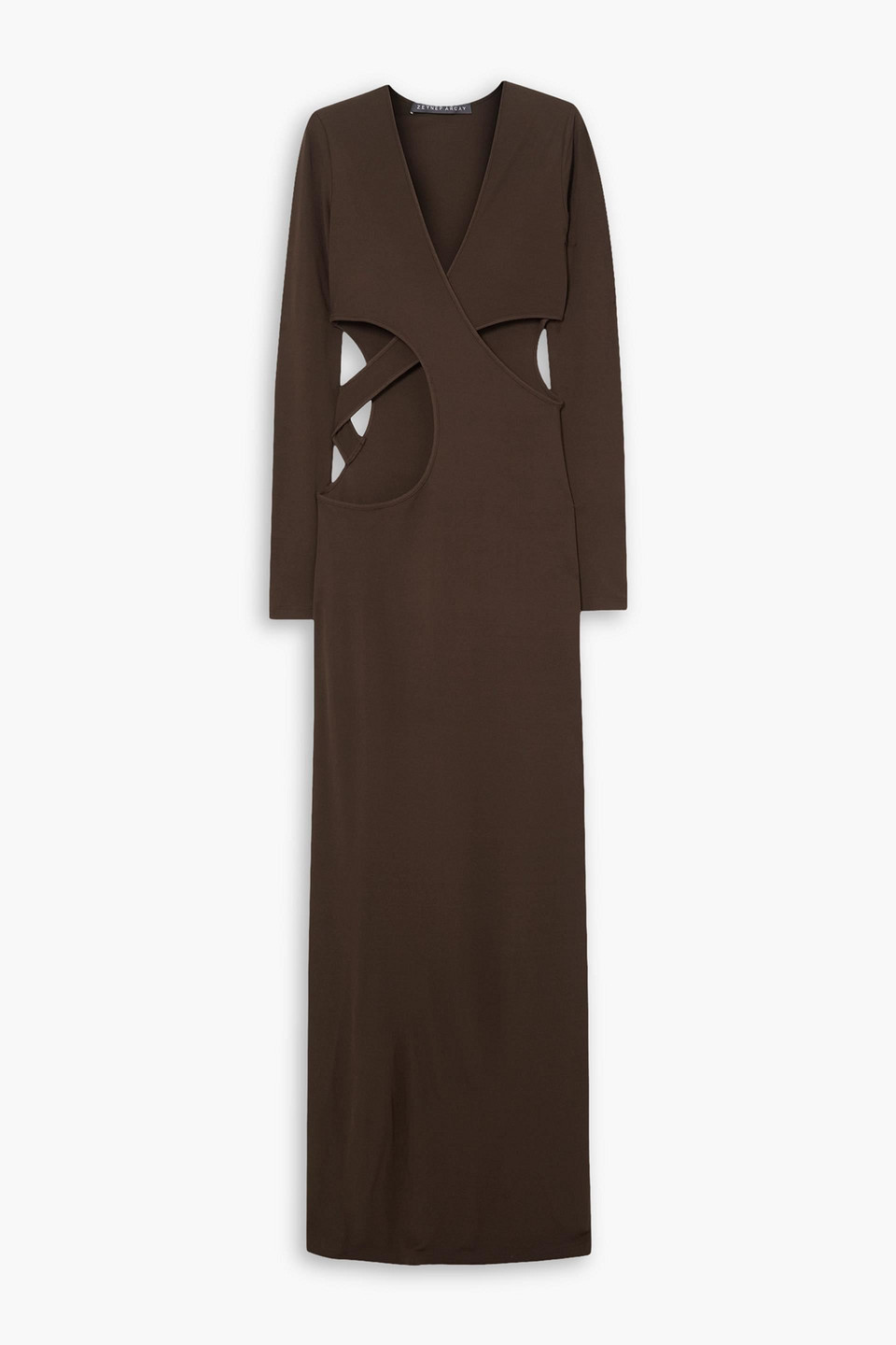 Zeynep Arcay Cut-out Maxi Dress In Dark Brown