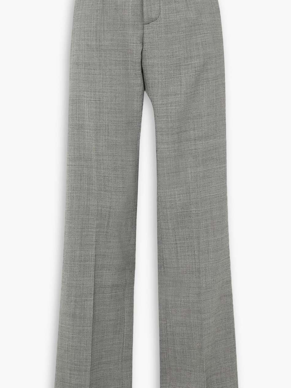 wool-blend straight-leg pants