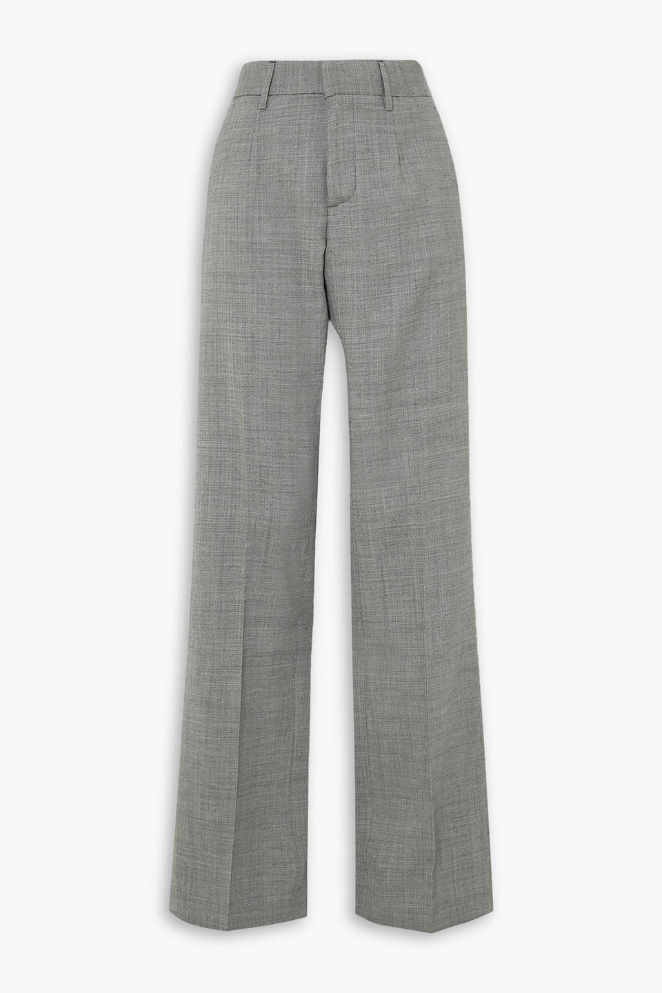 Alessandra Rich Wool-blend Straight-leg Pants In Gray