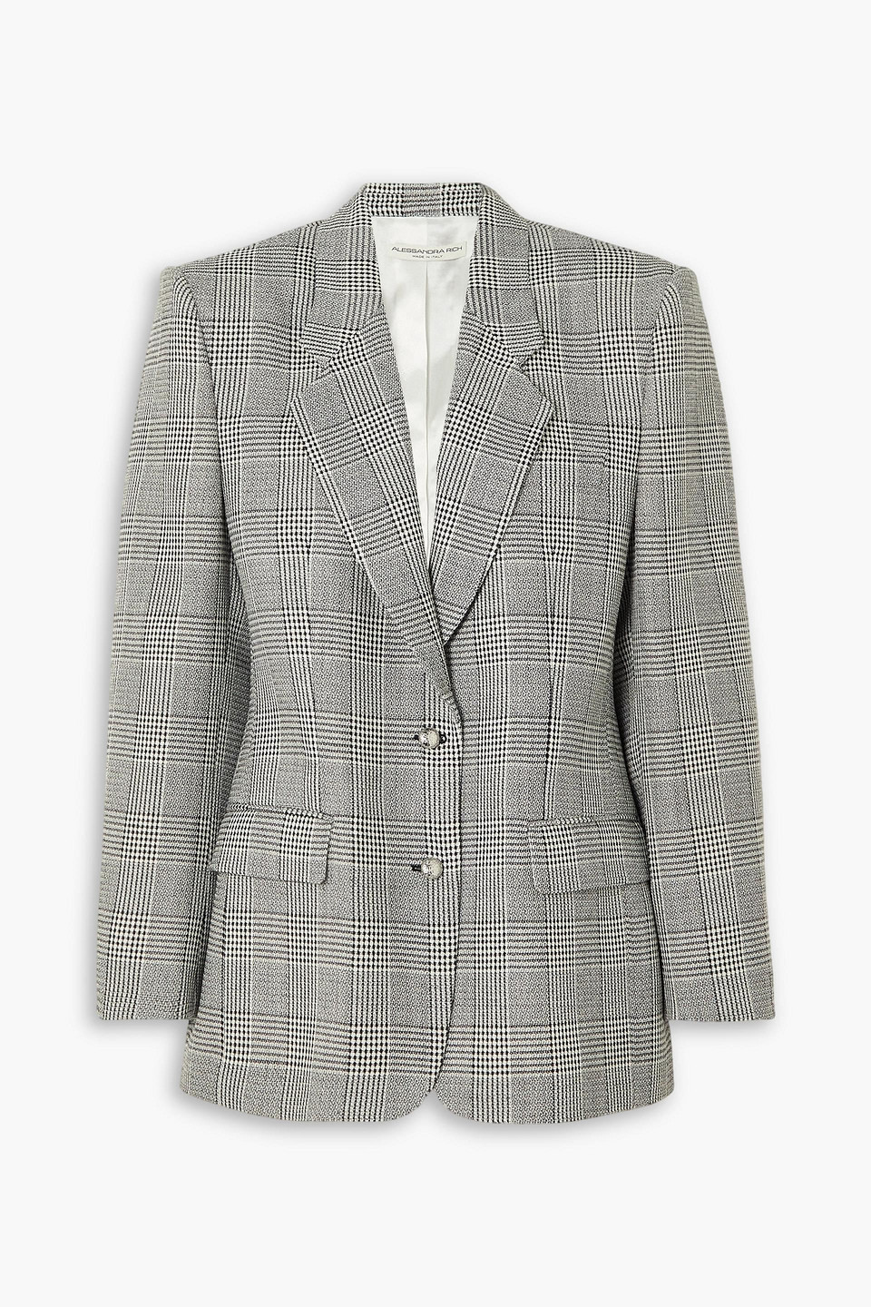 Prince of Wales checked wool blazer