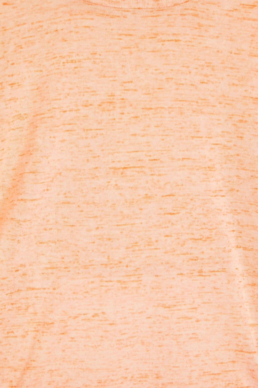 COTTON BY AUTUMN CASHMERE تي شيرت من الجيرسي القطني المتعرج مع أجزاء مقصوصة