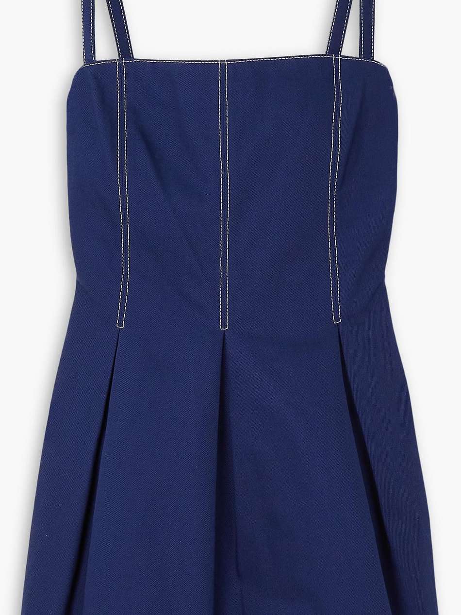 eris pleated denim mini dress