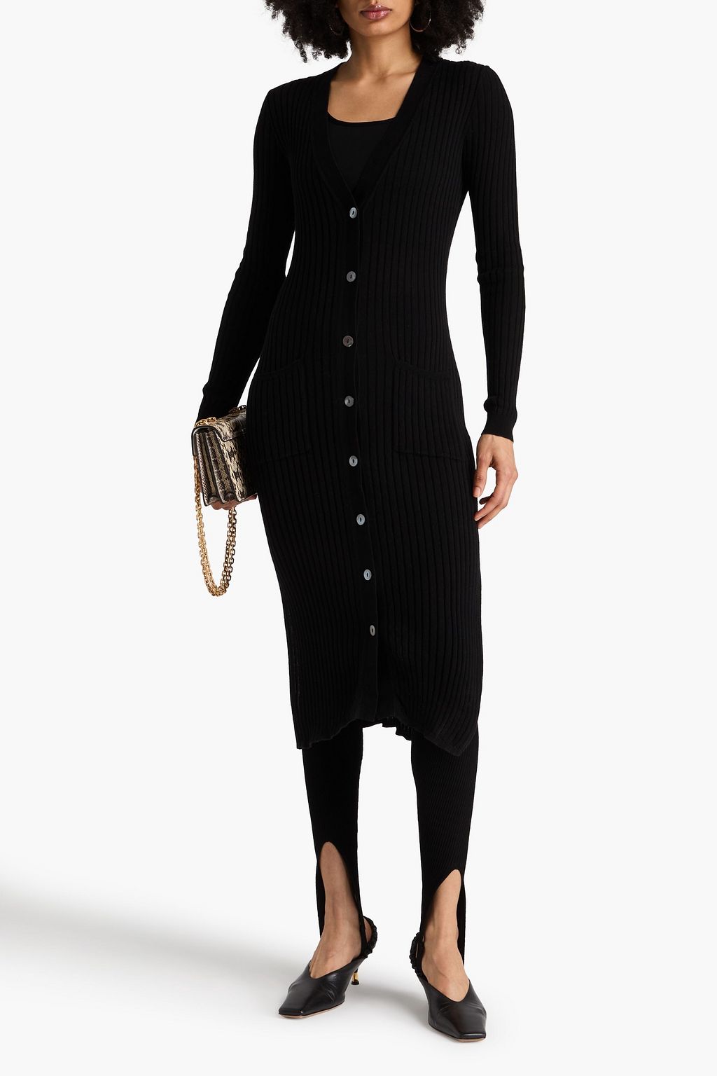 COTTON BY AUTUMN CASHMERE كارديغان من القطن بتصميم مضلّع
