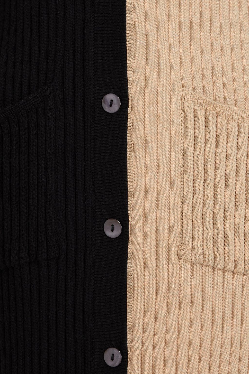 COTTON BY AUTUMN CASHMERE كارديغان من القطن بلونين وتصميم مضلّع