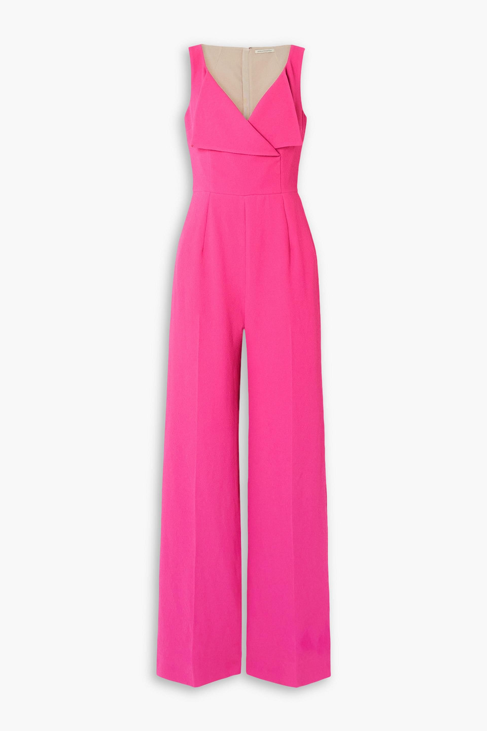 Shop Emilia Wickstead Antica Crepe Jumpsuit In Fuchsia