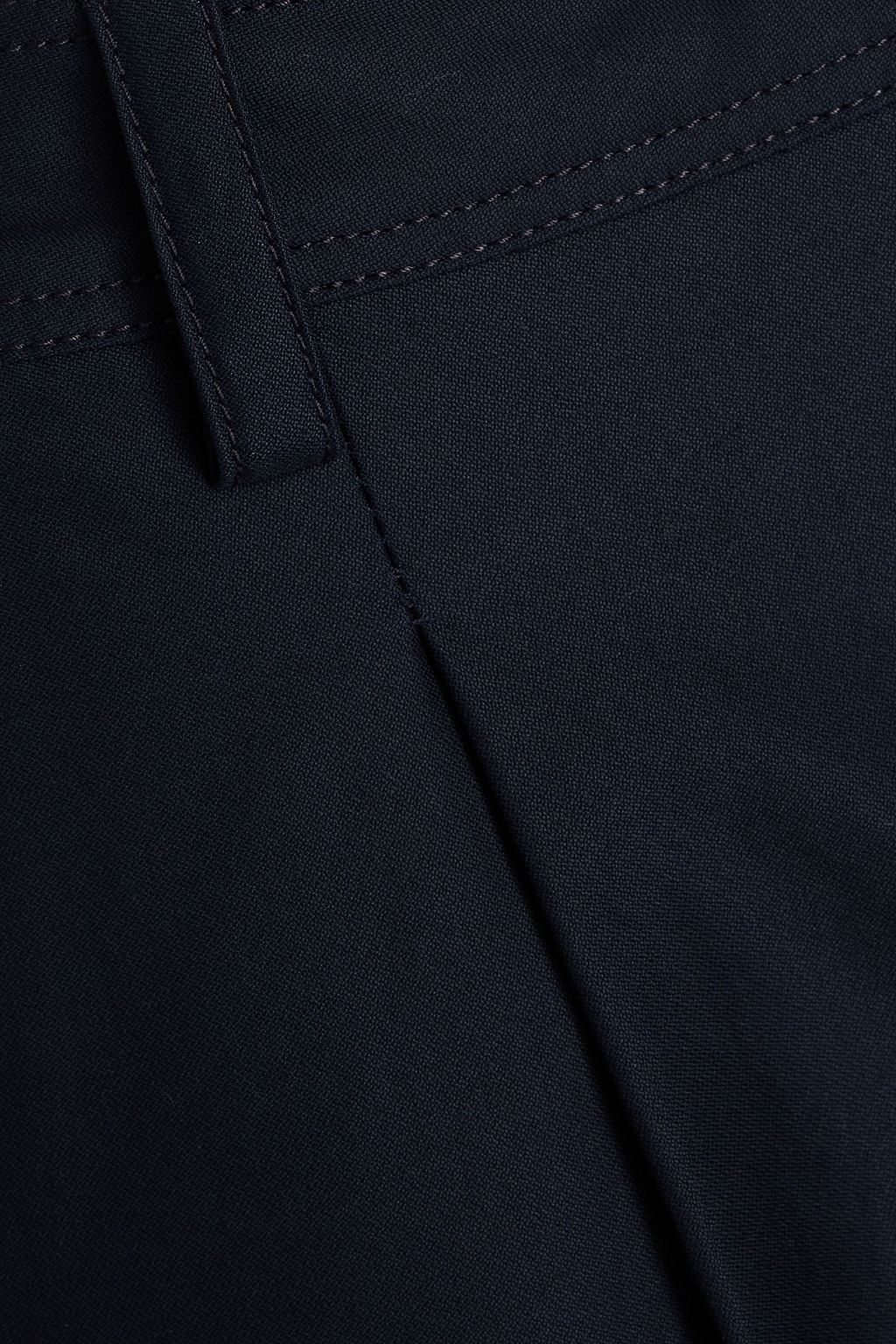MAISON KITSUNÉ 플리츠 디테일 코튼 트윌 스트레이트 레그 팬츠