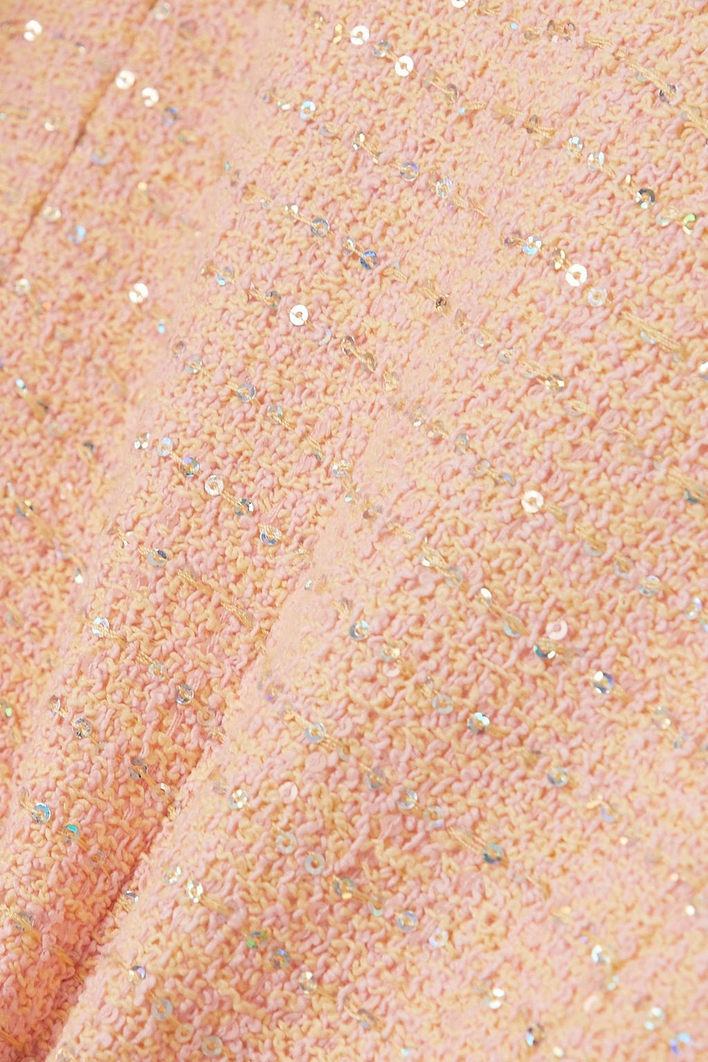 ALESSANDRA RICH Double-breasted sequin-embellished cotton-blend tweed blazer