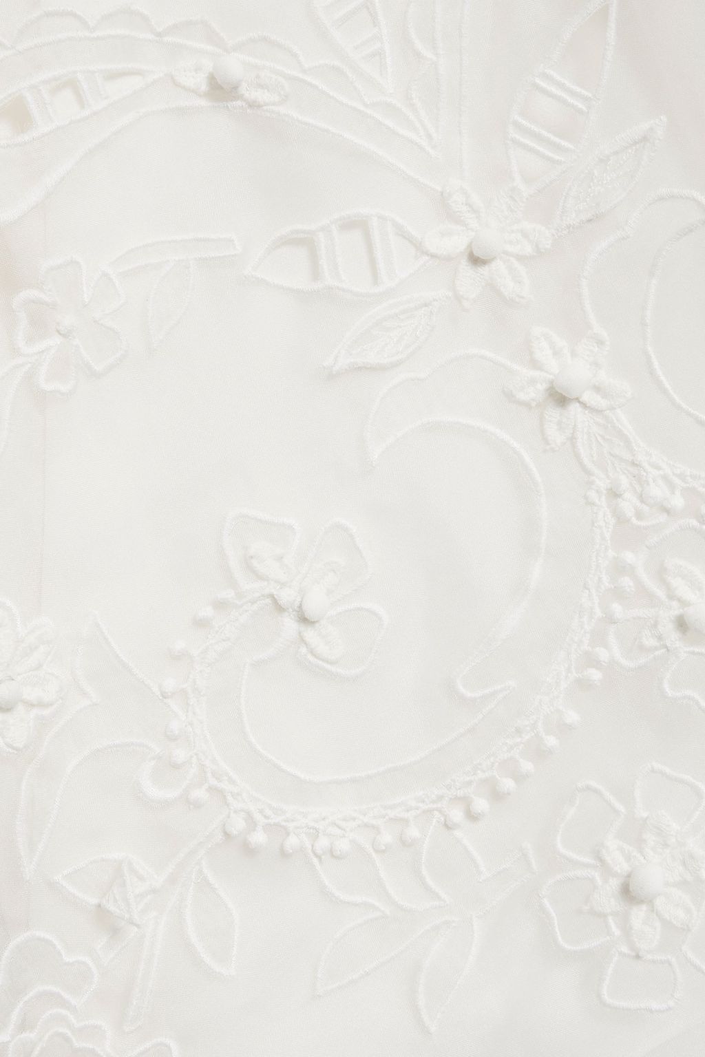 CAROLINA HERRERA Broderie anglaise silk blouse