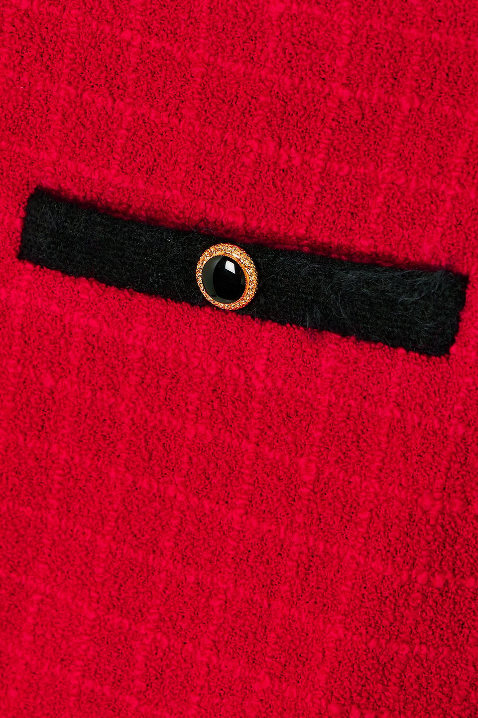 Alessandra Rich Embellished Cotton-blend Tweed Mini Skirt In Red