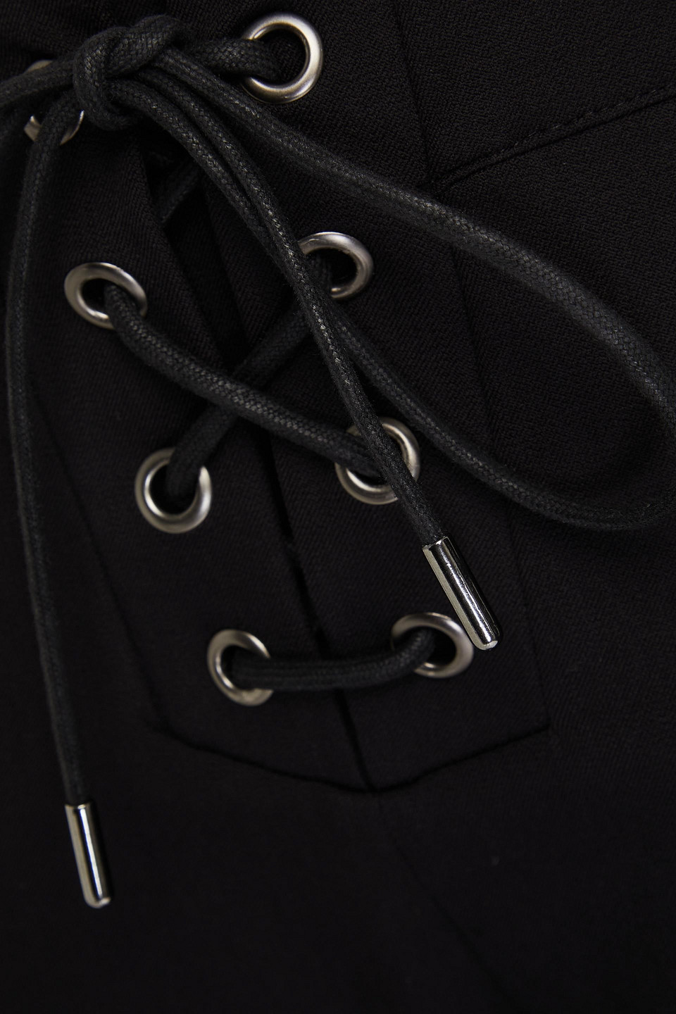 FRAME LACE-UP CREPE KICK-FLARE PANTS
