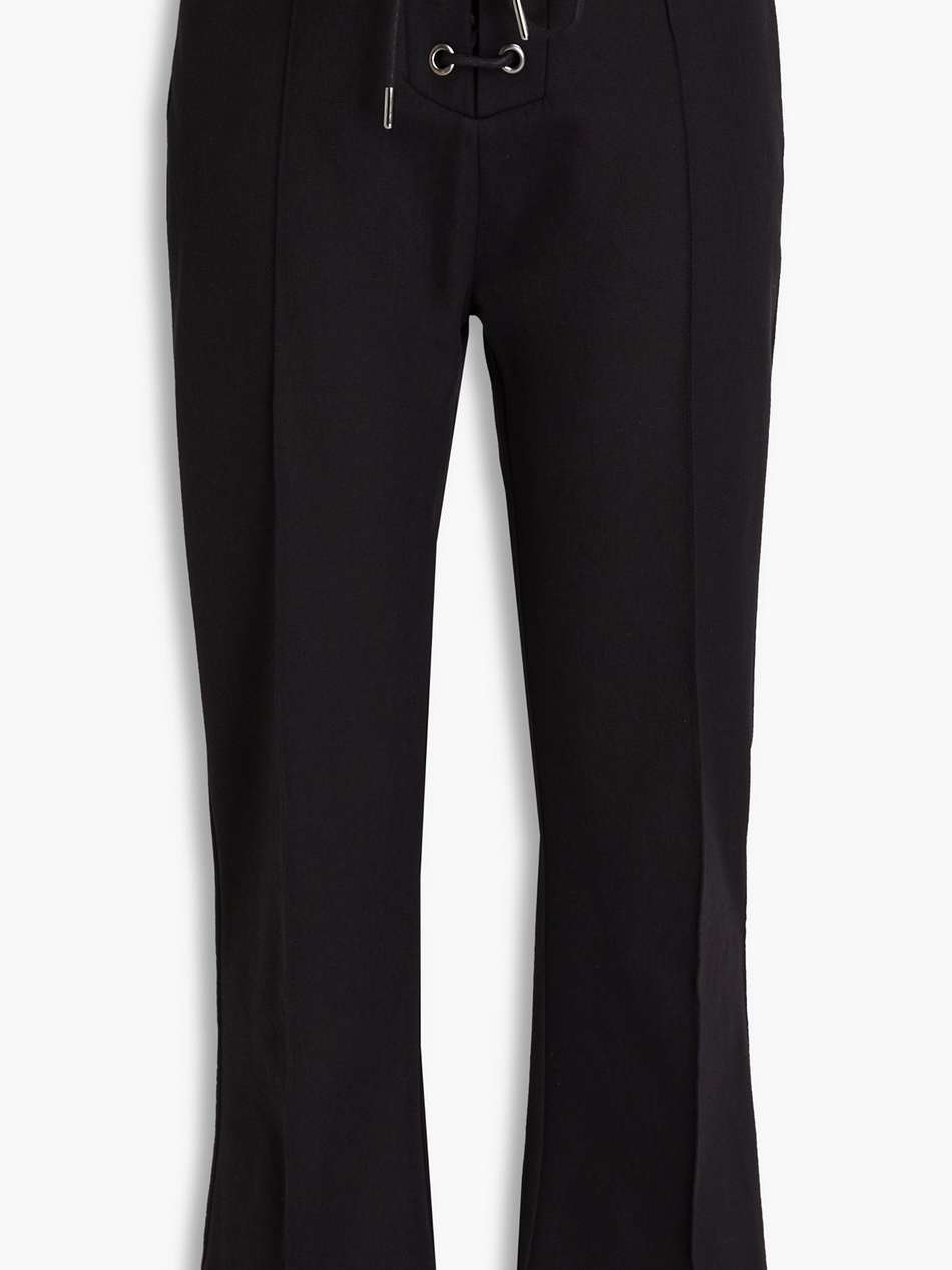 lace-up crepe kick-flare pants