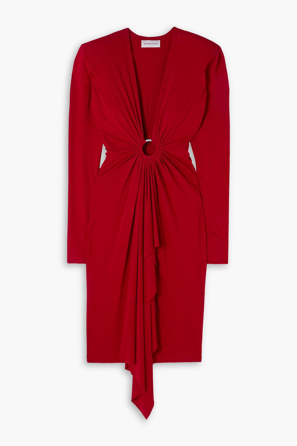 Alexandre Vauthier Kleid Aus Stretch-jersey Mit Raffungen Und Verzierung In Rot