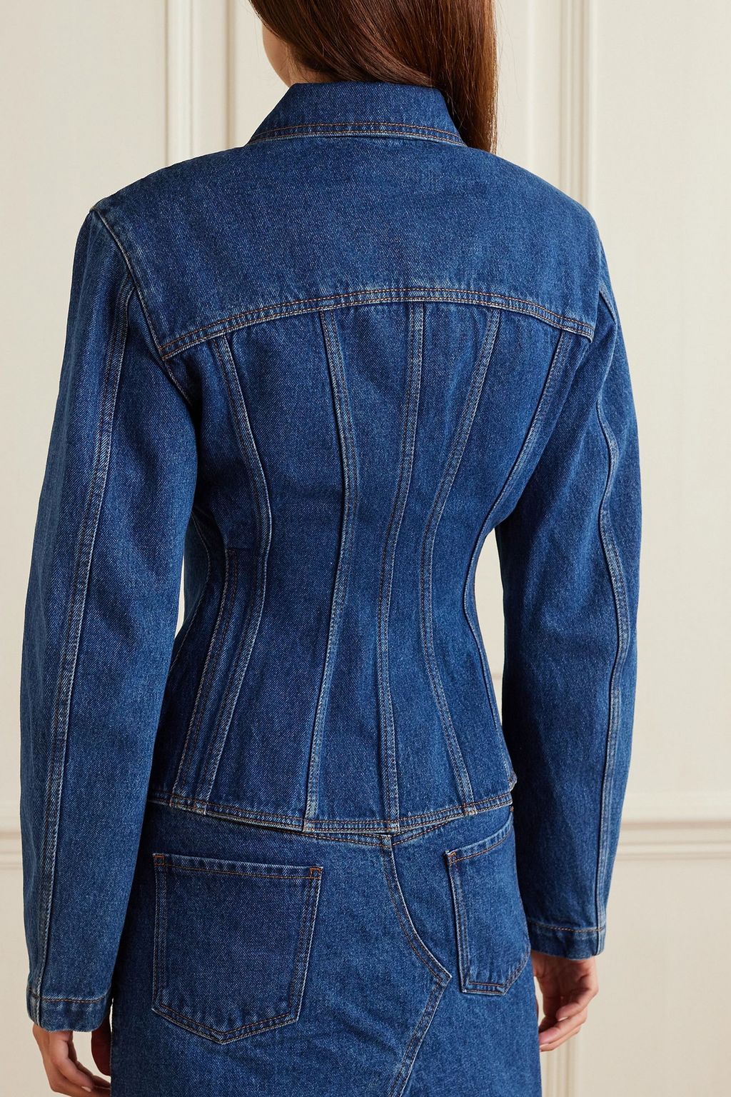 DAVID KOMA Paneled denim jacket