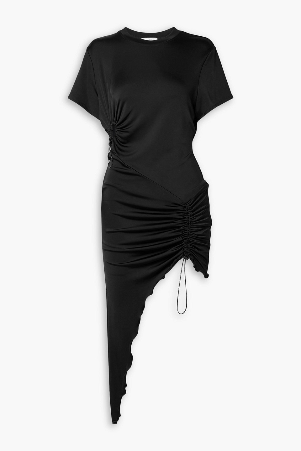 Brielle asymmetric ruched stretch-jersey dress