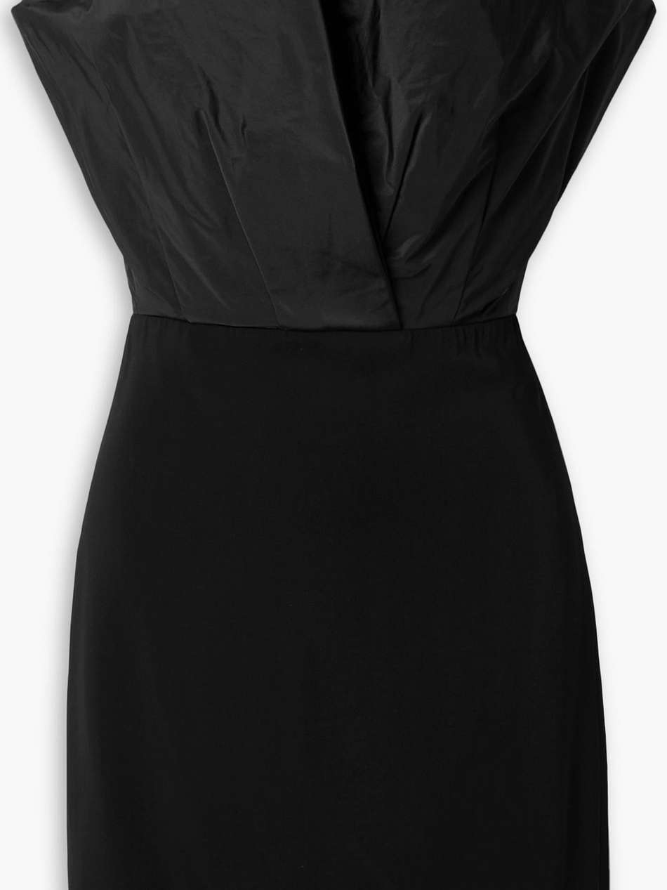 strapless stretch-crepe and taffeta mini dress