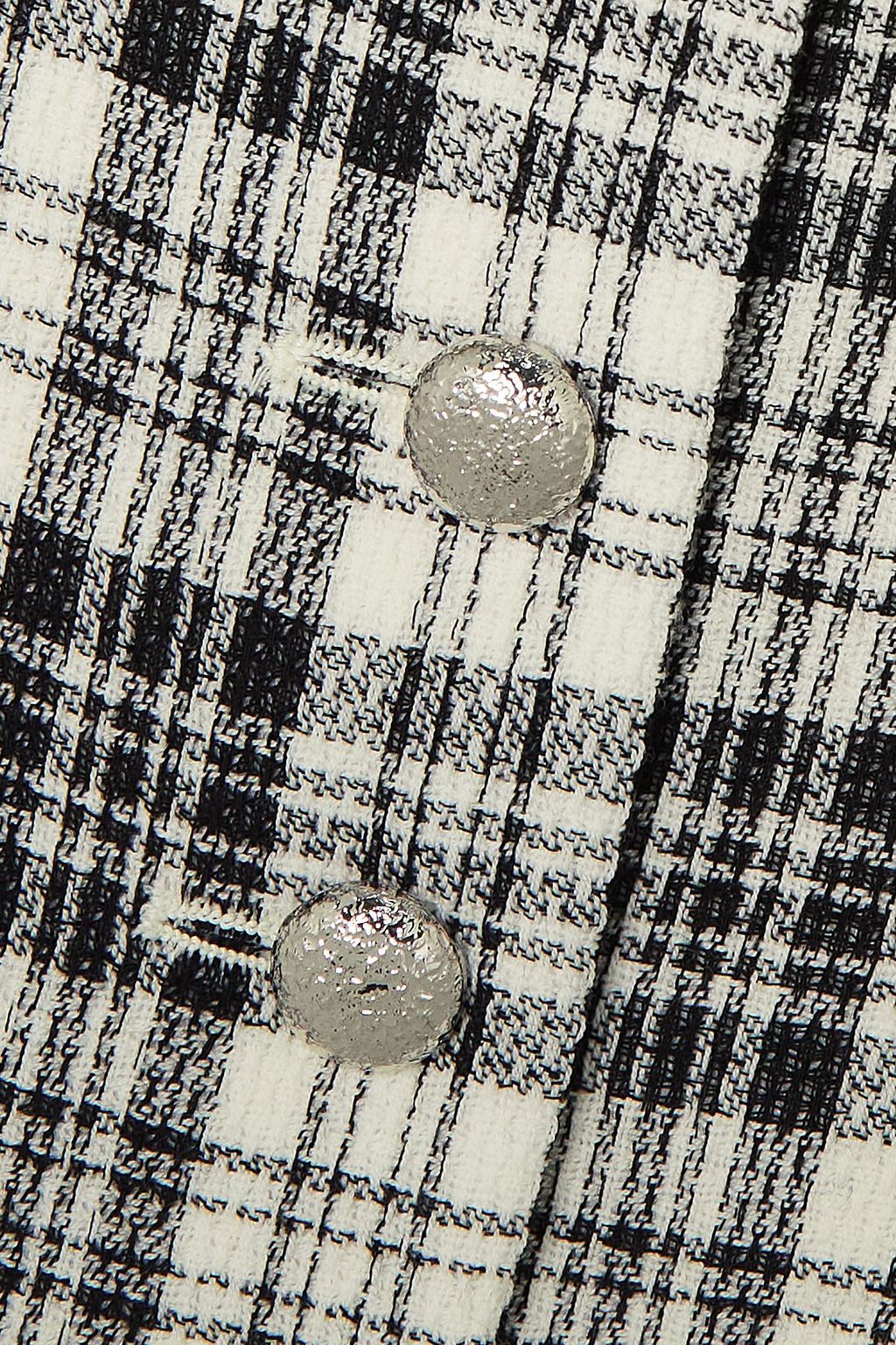 ALESSANDRA RICH Cropped Prince of Wales checked wool jacket