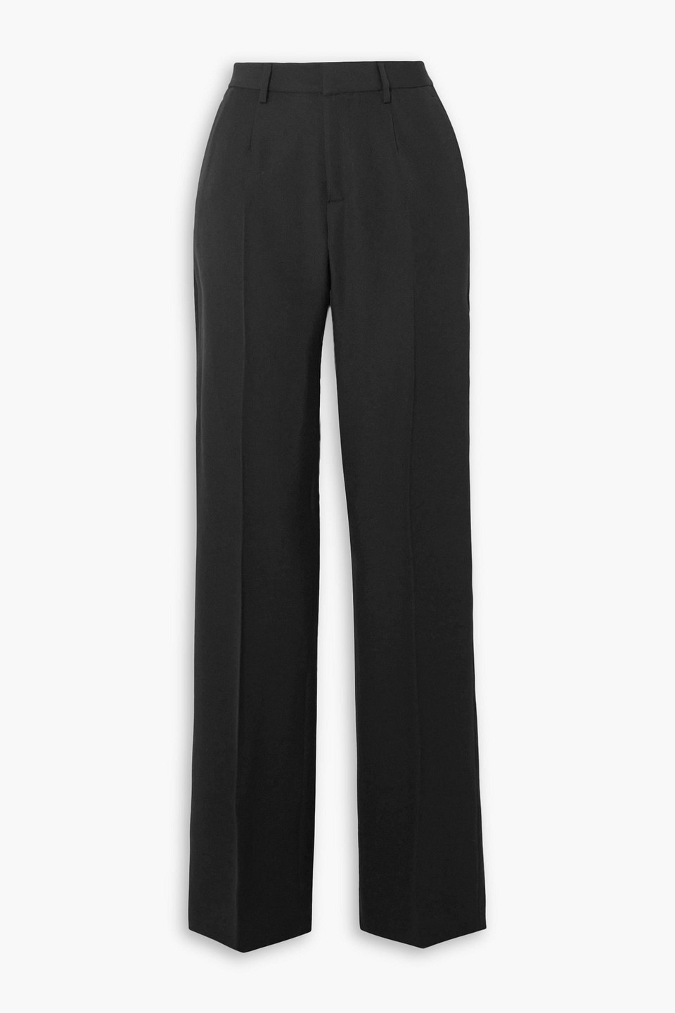 Alessandra Rich Wool-twill Straight-leg Pants In Black