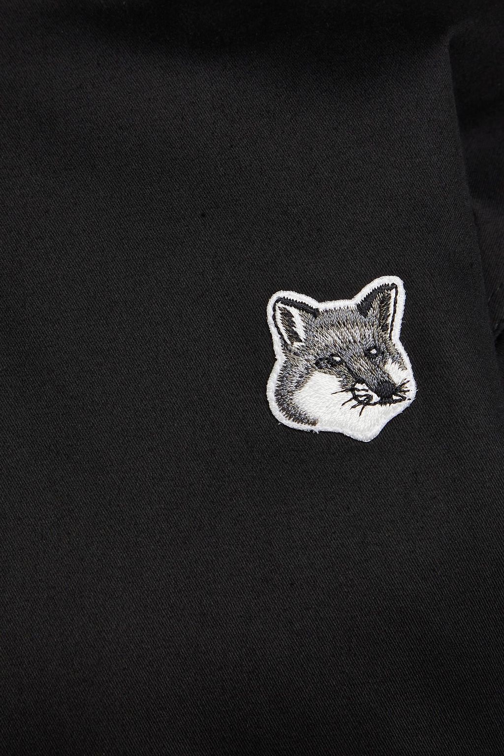 MAISON KITSUNÉ Embroidered cotton-blend bomber jacket
