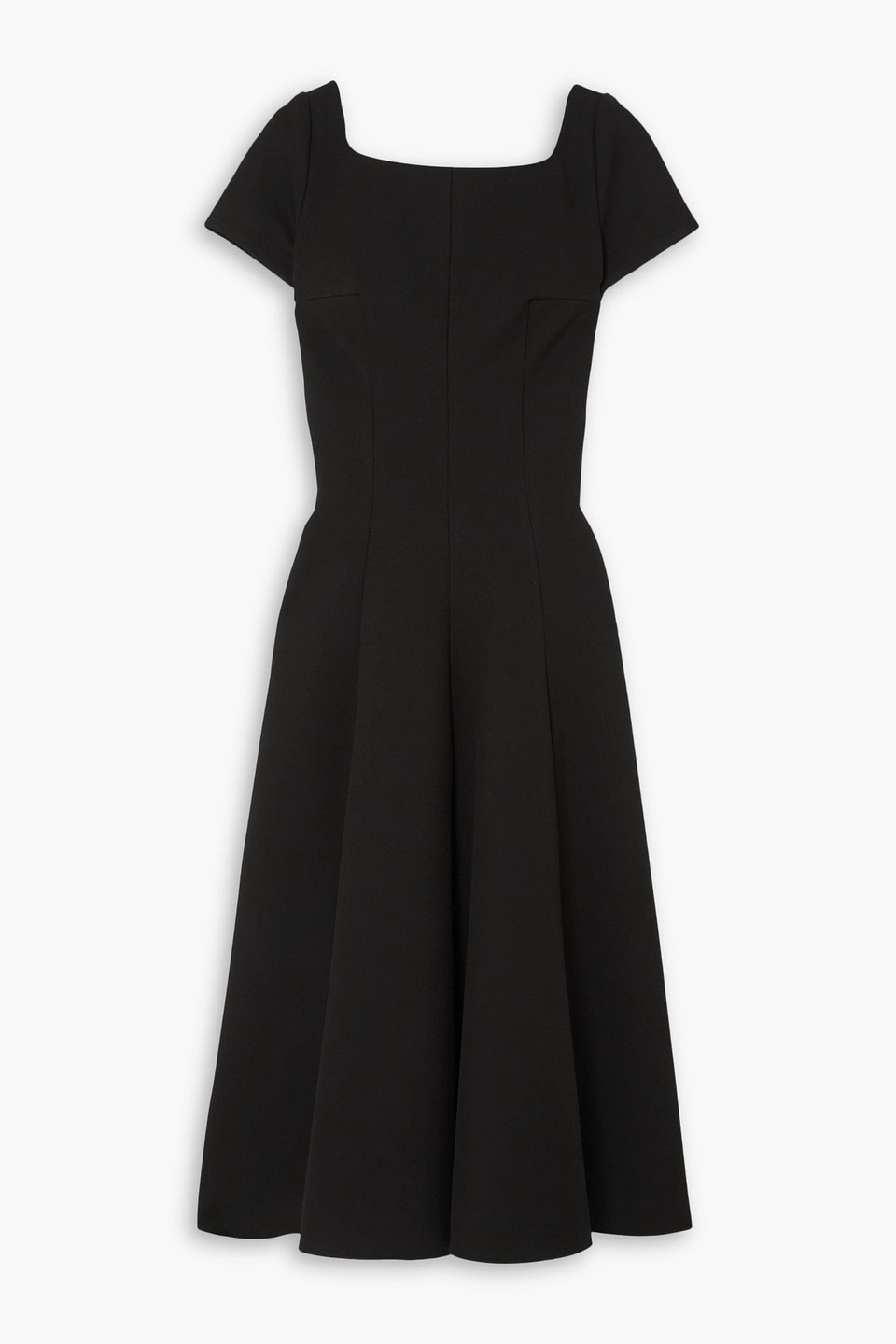Emilia Wickstead Marielle Open-back Stretch-crepe Midi Dress In Black