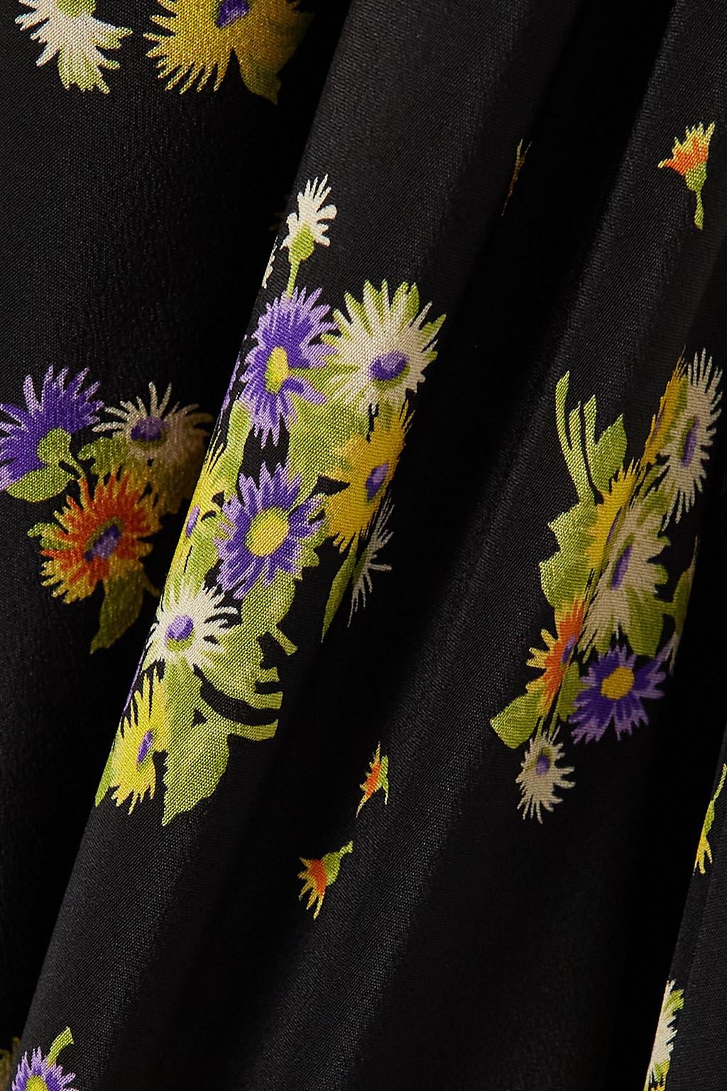 ALESSANDRA RICH Off-the-shoulder floral-print silk-crepe maxi dress