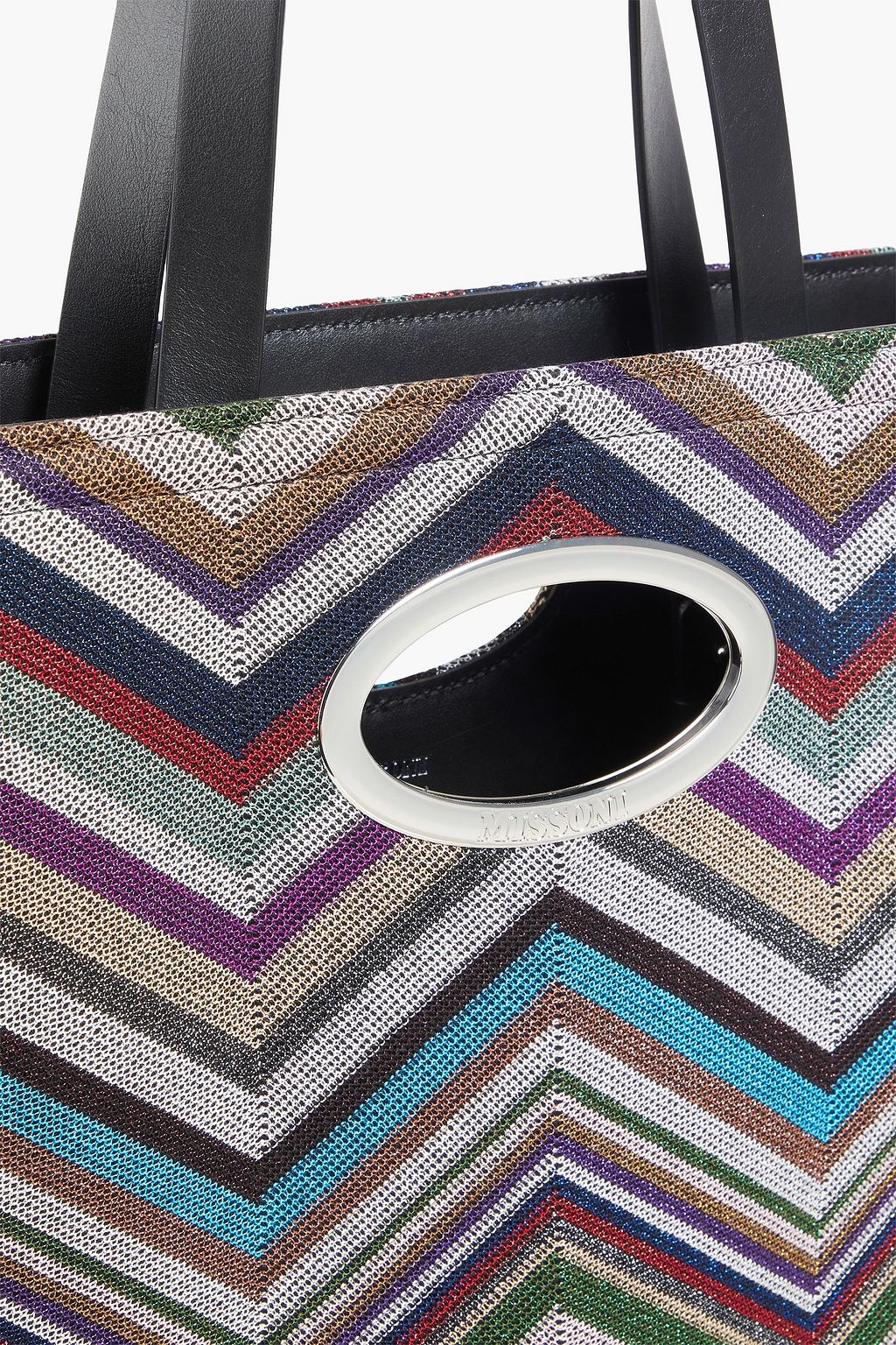 MISSONI حقيبة توت من مزيج الصوف بلون معدني