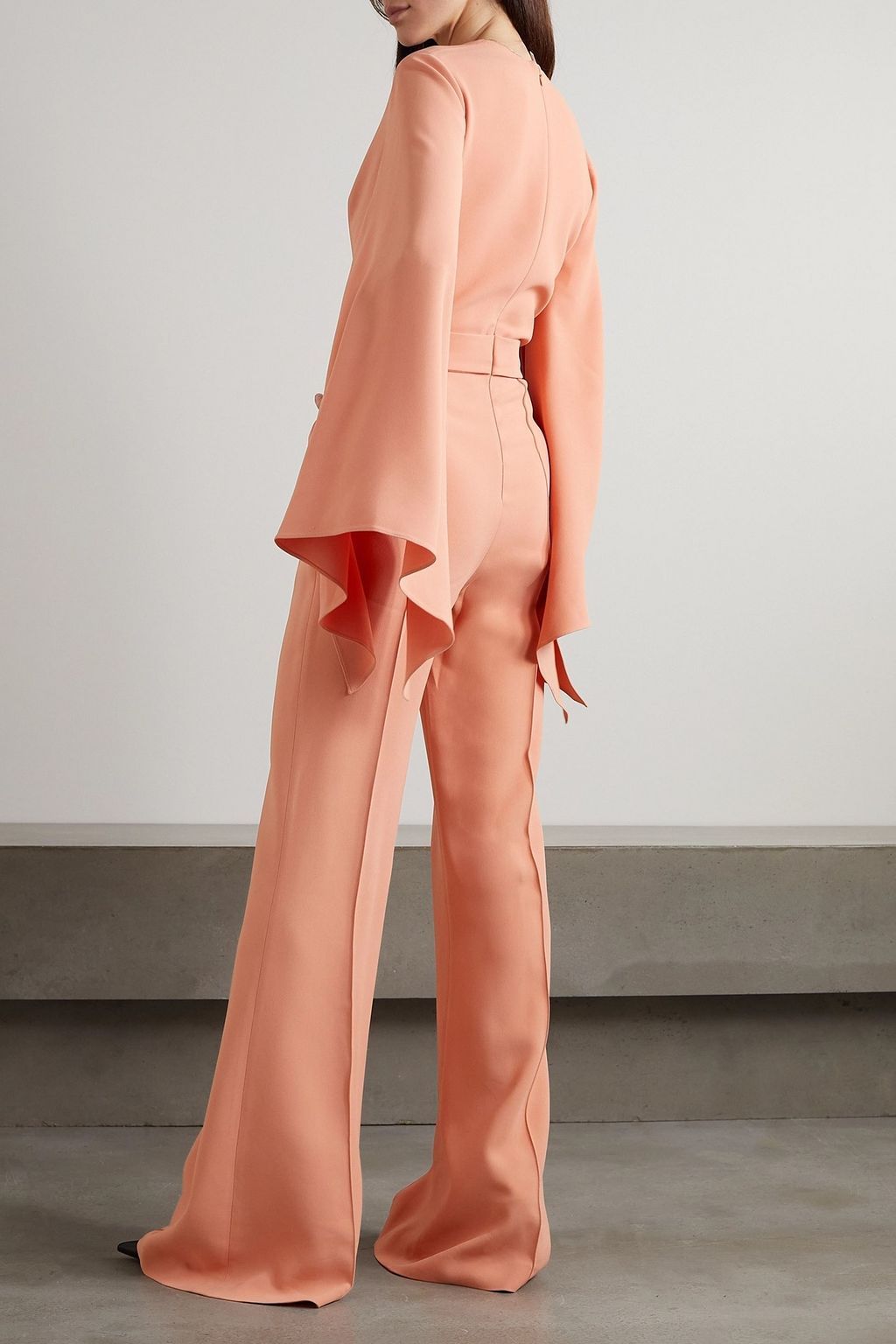 ELIE SAAB Belted cady jumpsuit