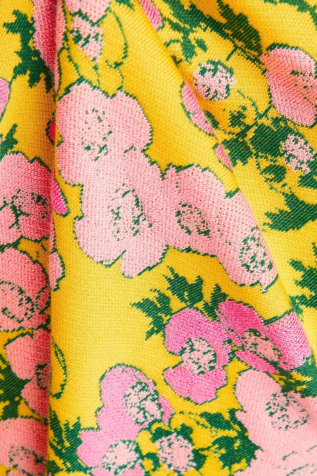 CAROLINA HERRERA 자카드 니트 미디 스커트