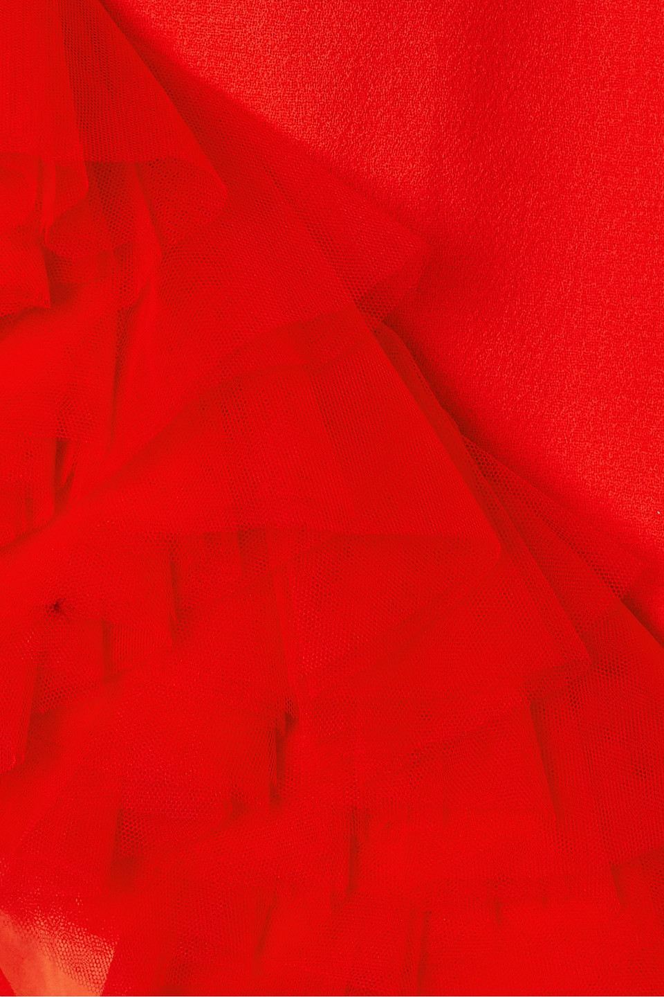 DAVID KOMA ASYMMETRIC TULLE-TRIMMED WOOL-CREPE MAXI DRESS