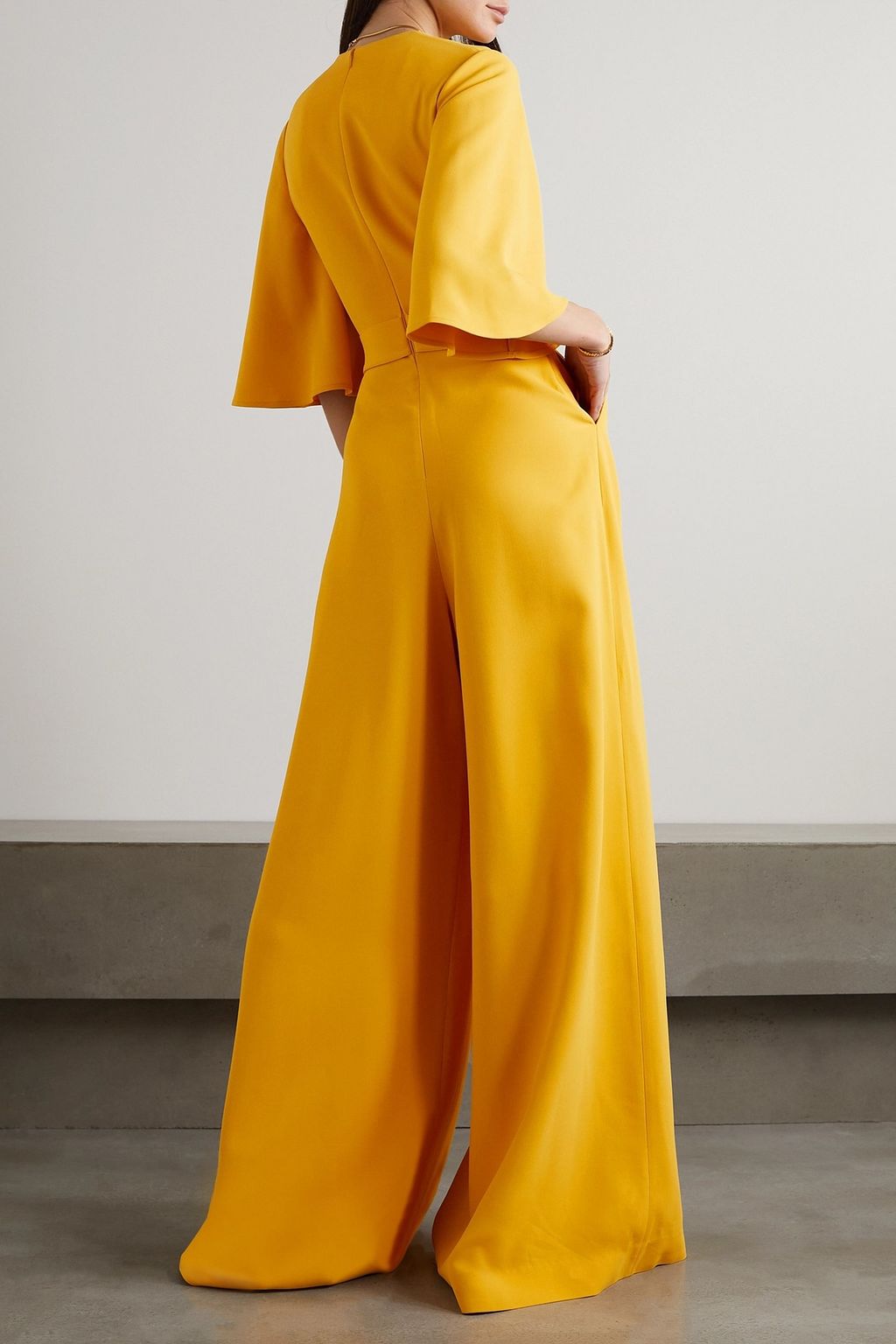 ELIE SAAB Cutout cady jumpsuit
