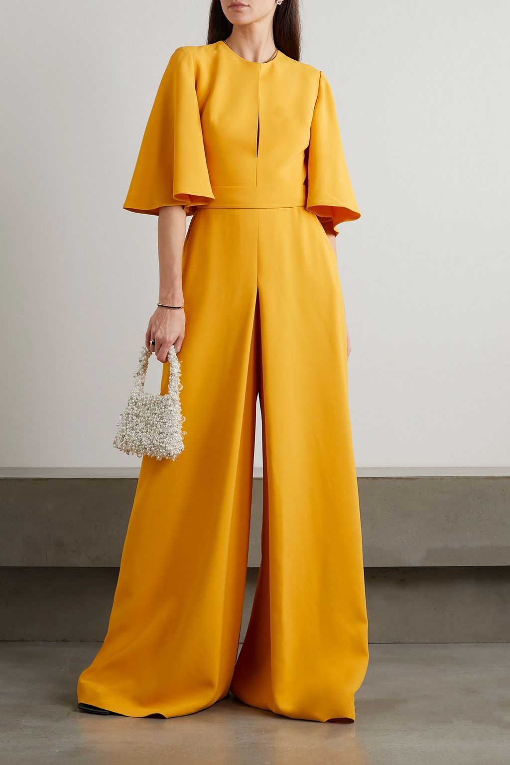 ELIE SAAB Cutout cady jumpsuit