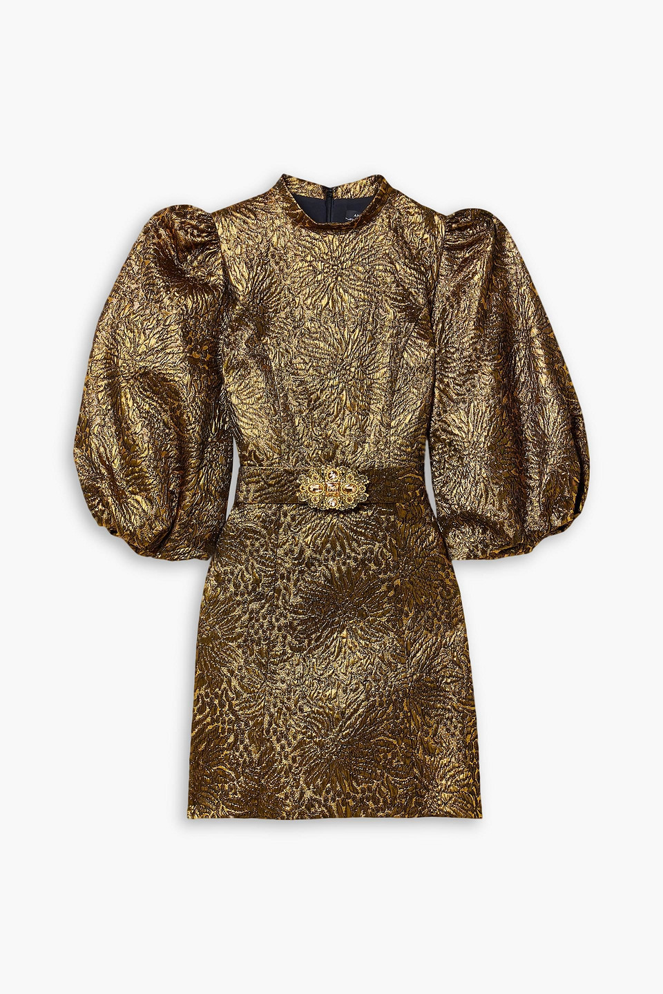 slim fit dress slacks GN • Gold foil pleated gown main image 1