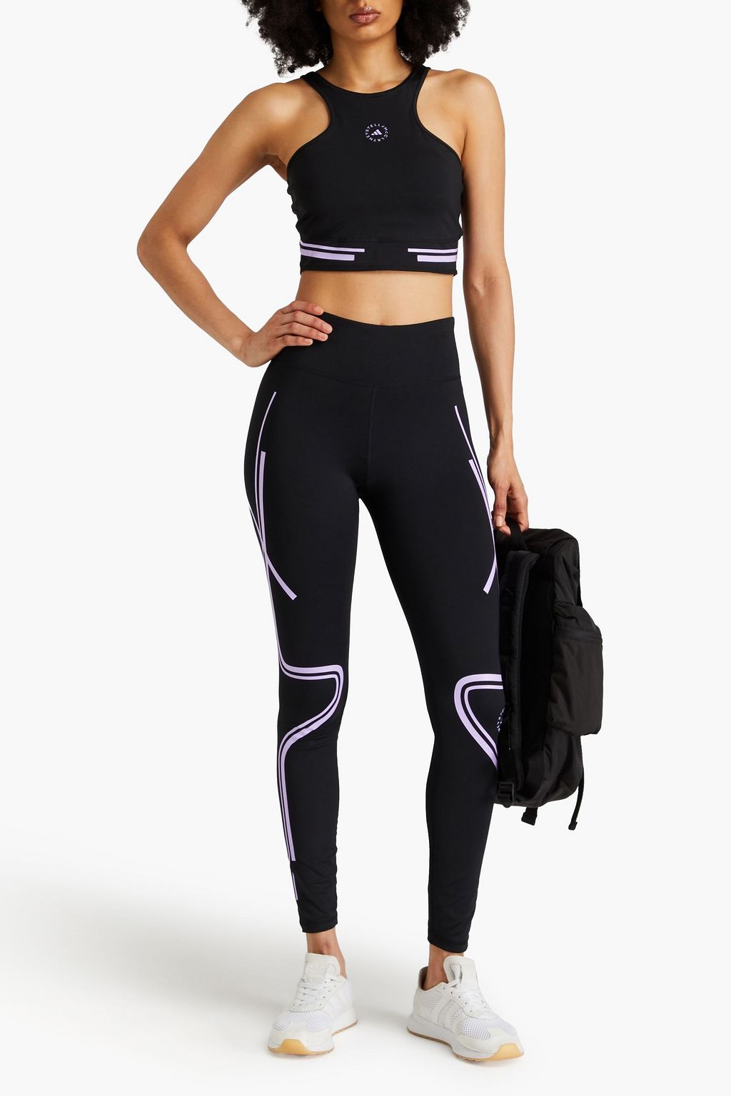 ADIDAS BY STELLA MCCARTNEY TruePace appliquéd tech-jersey leggings