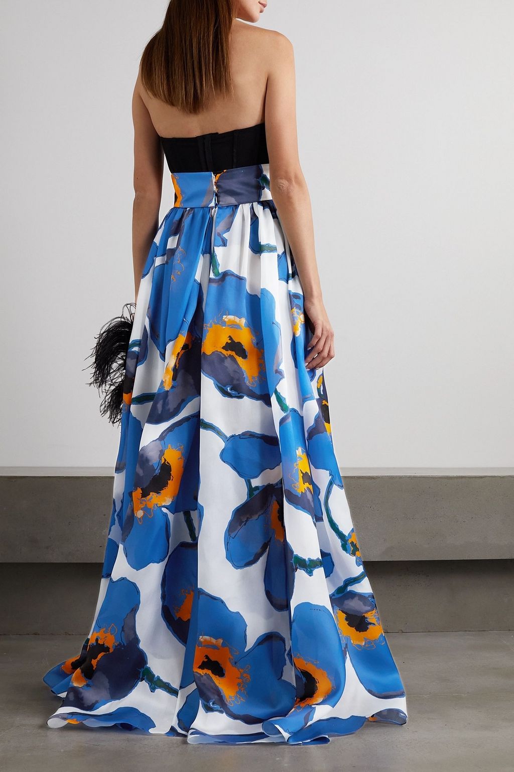 CAROLINA HERRERA Floral-print silk-chiffon maxi skirt