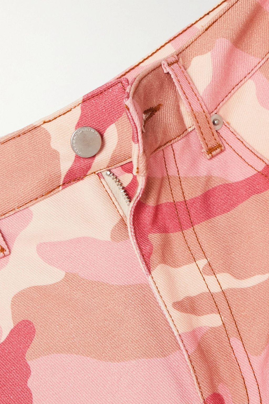 ALESSANDRA RICH Camouflage-print cotton-gabardine straight-leg cargo pants