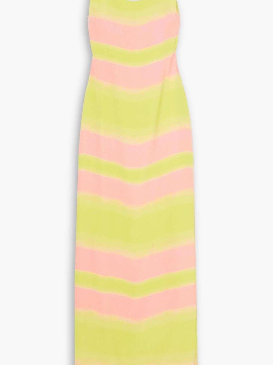 striped open-back silk maxi dress