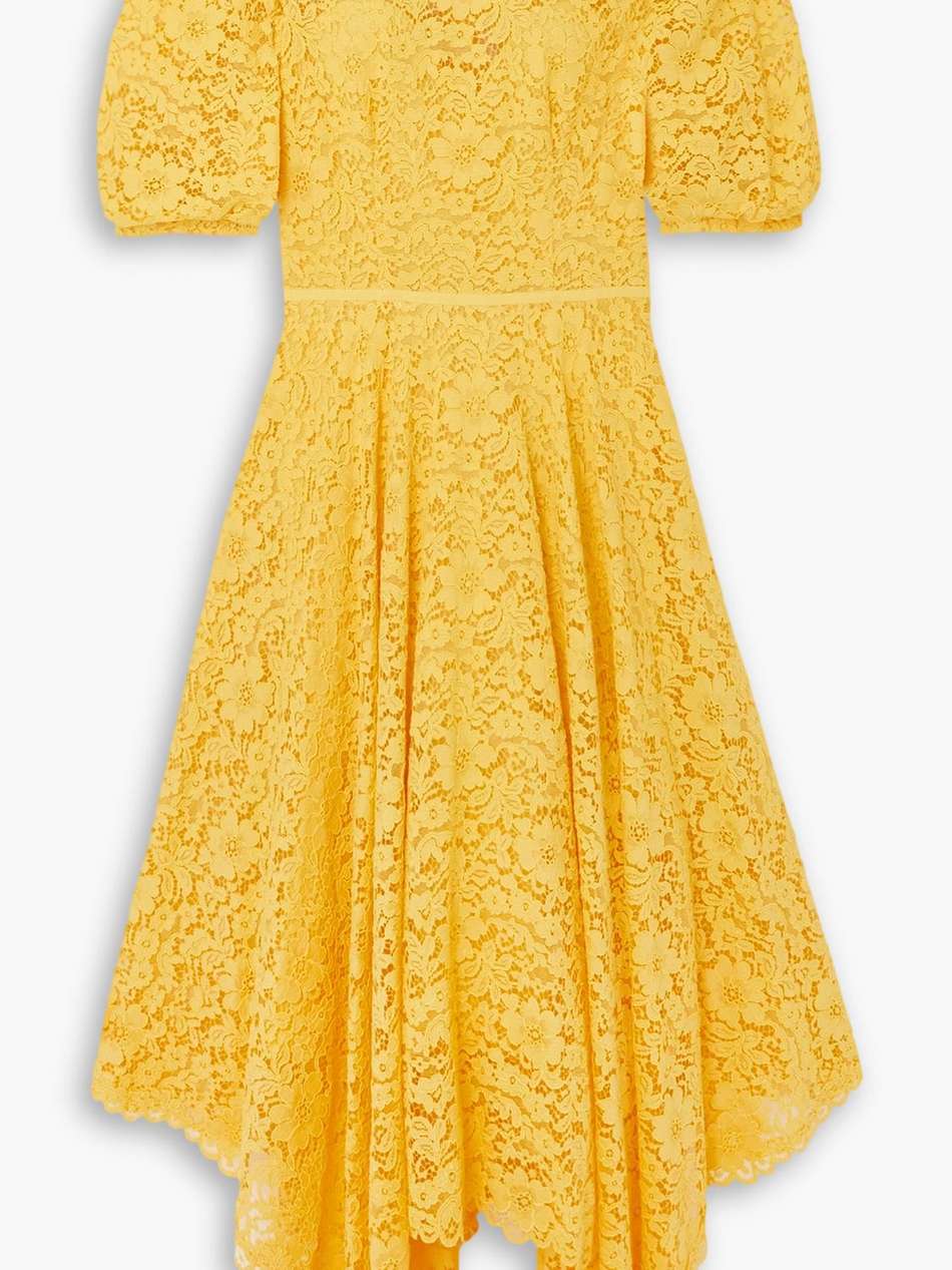 julane asymmetric lace dress