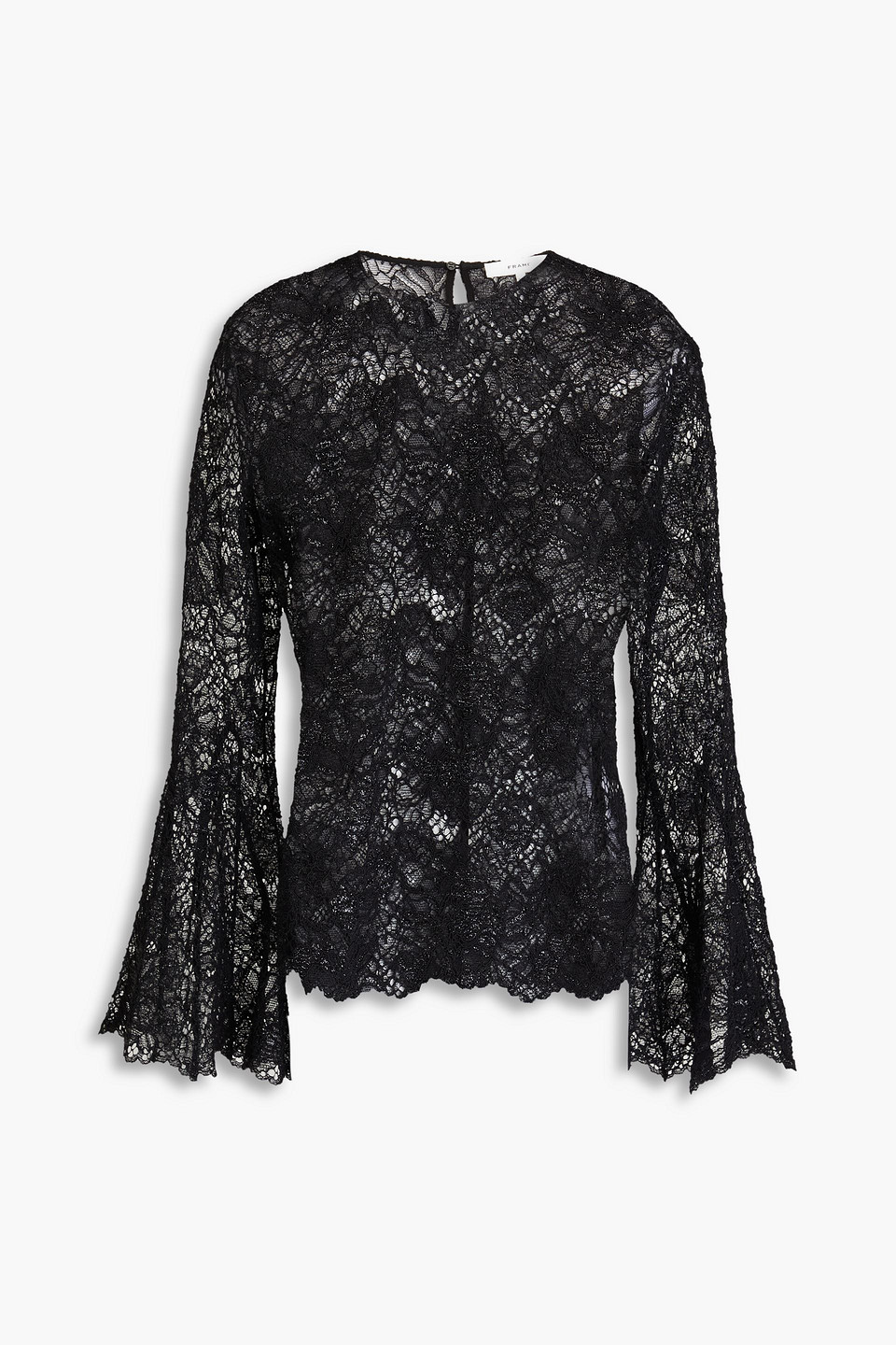 Frame Corded Lace Blouse In Schwarz