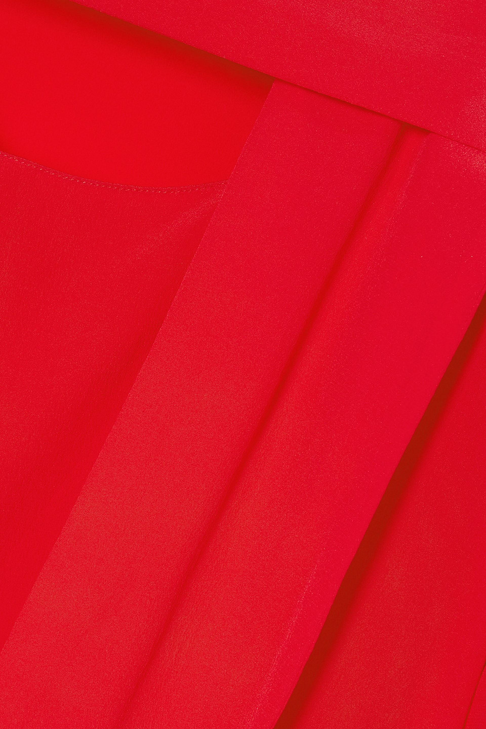 Victoria Beckham Tie-detailed Silk Crepe De Chine Blouse In Tomato Red