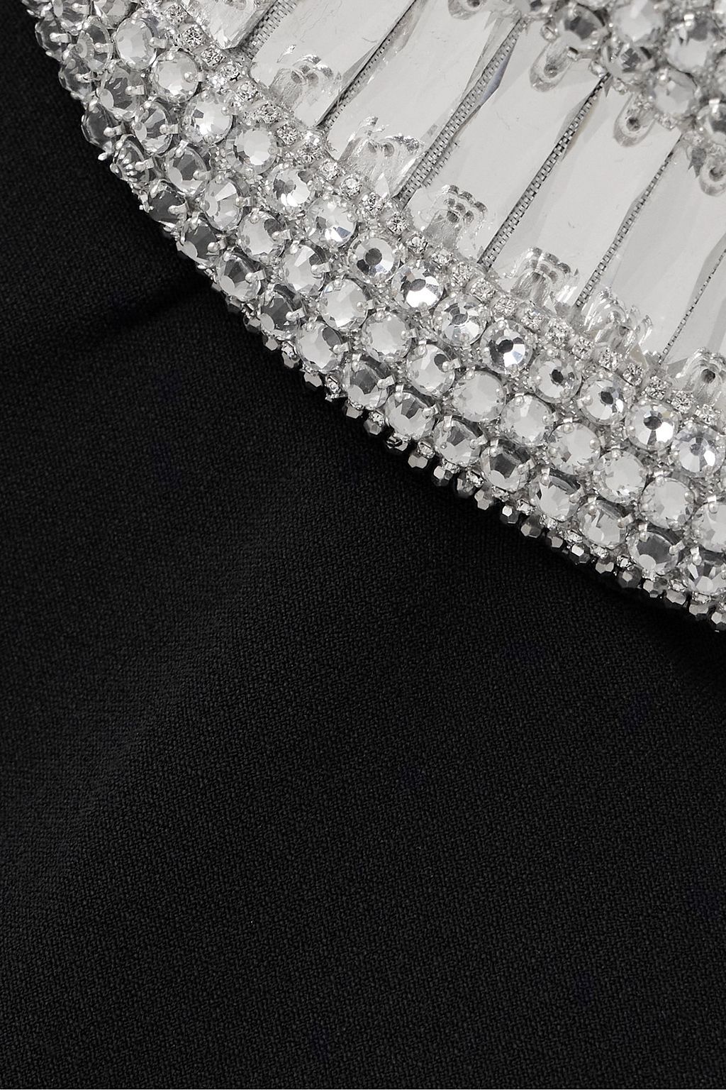 DAVID KOMA Crystal-embellished crepe mini dress