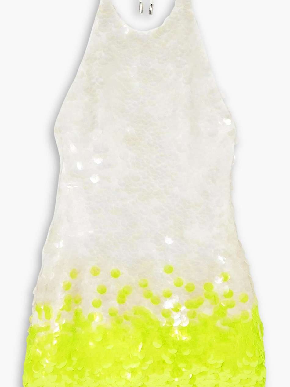 sequined crepe halterneck mini dress