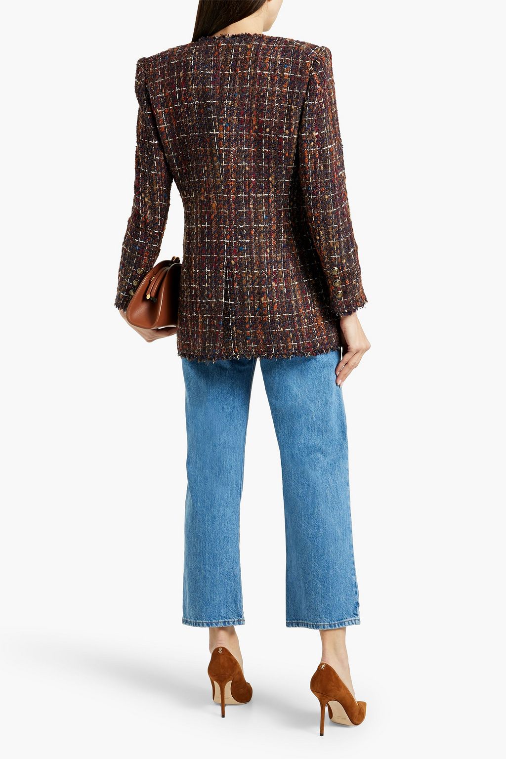 VERONICA BEARD Doris Dickey metallic bouclé-tweed blazer