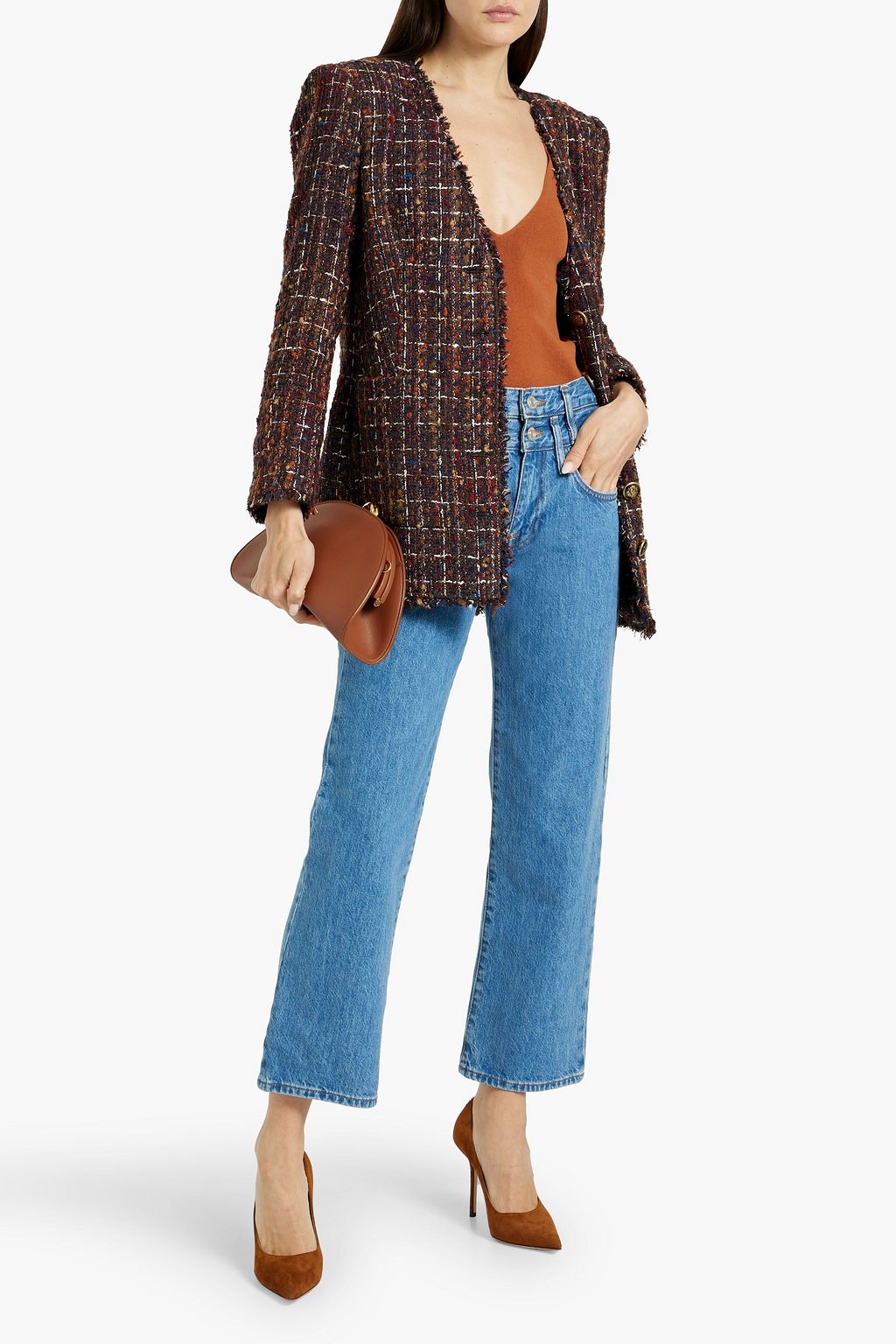 VERONICA BEARD Doris Dickey metallic bouclé-tweed blazer