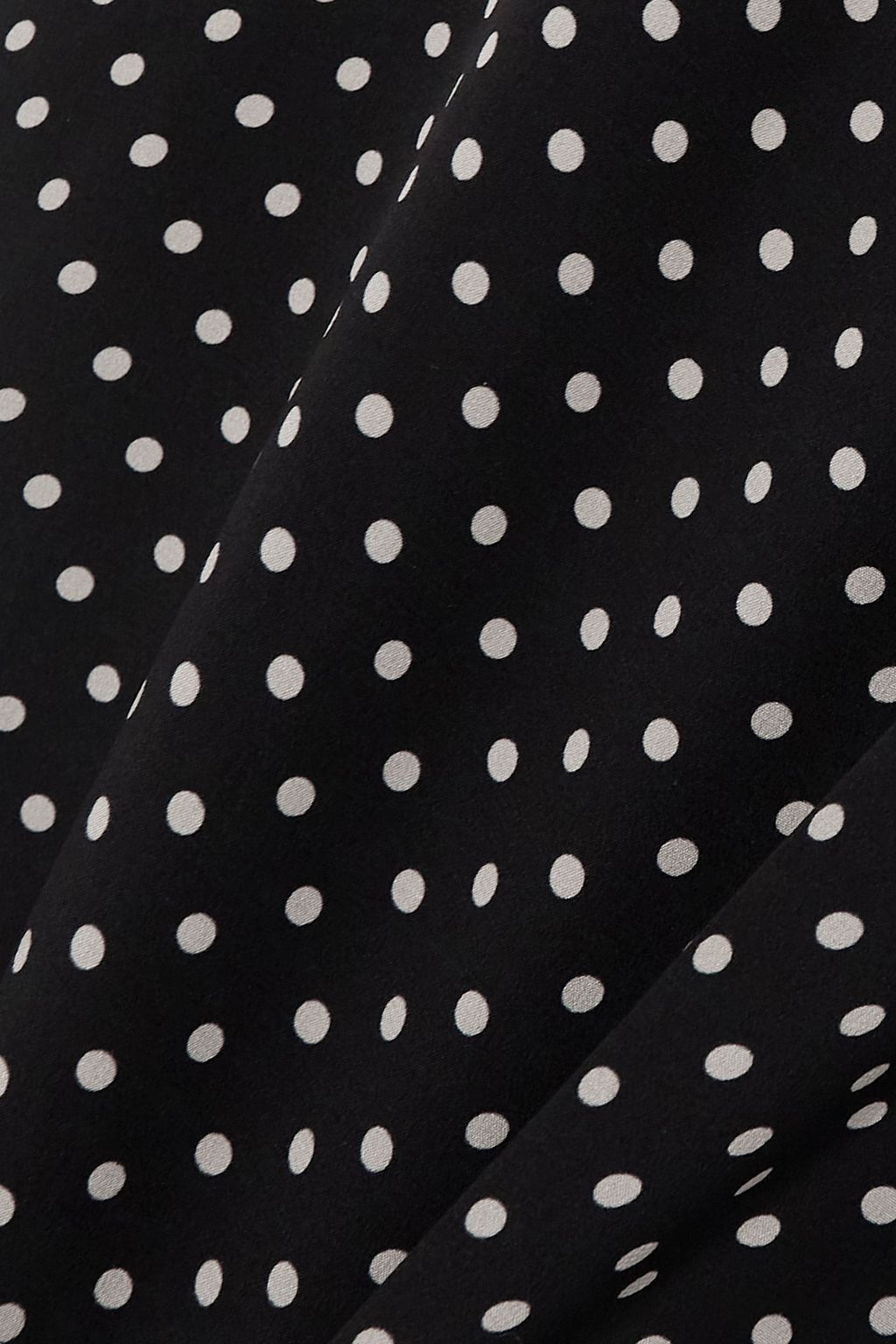 ALESSANDRA RICH Ruffled polka-dot silk-crepe midi dress